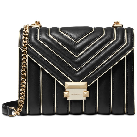 - SOLD **Michael Kors Whitney Outlined Quilted - Picture 1 of 4